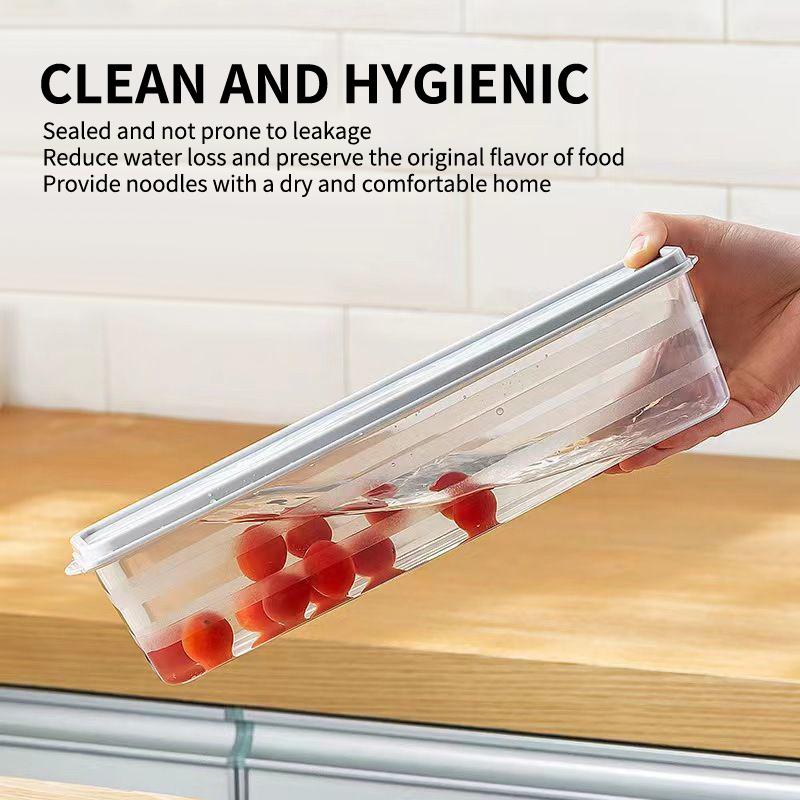 Sealed Refrigerator Storage Box Fresh Keeping Clear Food Container BPA Free for Kitchen Fridge Organization