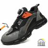 Anti-slip Man Safety Shoes with Rotary Button Anti Puncture Working Shoes with Protective Toe Work Boots 47 Safety Sneakers 48