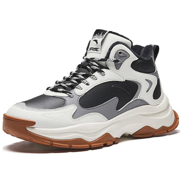 Anta Seeking Boundary Fleece Comfortable Versatile Shock Absorbing Wear Resistant Warm High Top Casual Shoes Men Casual Shoes 112448966-1