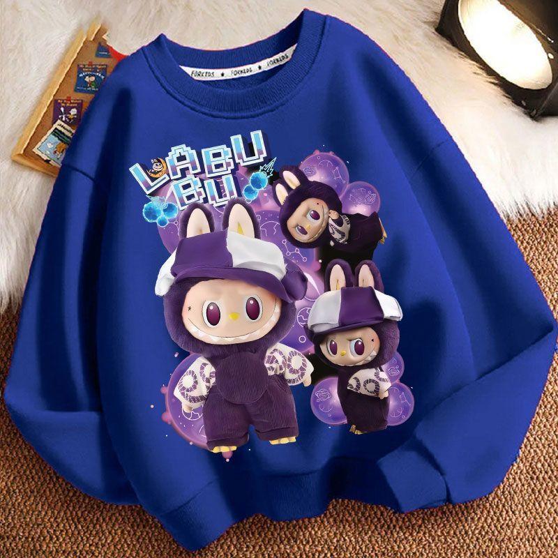 Children's Round-neck Hoodies, Cute Long-sleeved Hoodies for Boys and Girls In Spring and Autumn