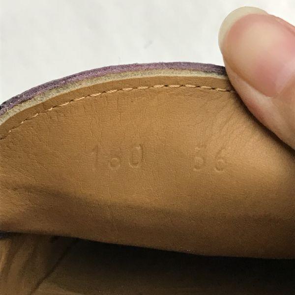 STOKTON bit loafer moccasin 36 22.5-23 purple Italy(USED)