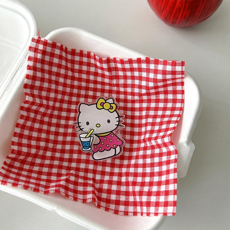 

Simple And Cute Childlike Acrylic Leisurely Kt Rotating Small Cartoon Mobile Phone Holder Airbag Lazy Back Sticker