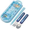 Skater Bento Chopsticks Trio Set for Boys and Children's (Chopsticks, Spoon, Fork, 16.5cm, Bluey) Girls, TACC2-A