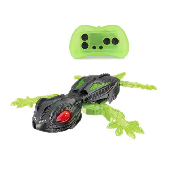 Electric Remote Control Gecko Toy with LED Eyes 360 Degrees Spin Rechargeable RC Wall Crawler Lizard Toddlers Wall Climbing Gecko Prank Toy