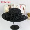 Elegant Womens Sun Hat With Flower Decor For Summer Outdoor Events