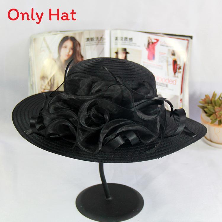Elegant Womens Sun Hat With Flower Decor For Summer Outdoor Events