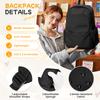 School Backpack Black Waterproof Bookbag Casual Lightweight Laptop Travel Rucksack Daypack School Bags for Boys Girls Teens