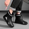 New Fashionable Waterproof and Non-slip Men's Rain Shoes Short Work Rain Boots Car Wash Water Shoes Trendy Rubber Shoes