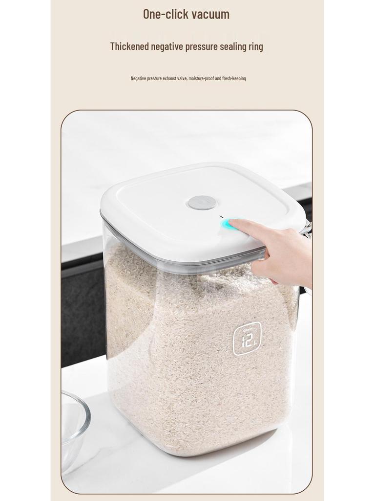 Smart Sealed Rice and Cereal Storage Container - Insect & Moisture-Proof with Large Capacity