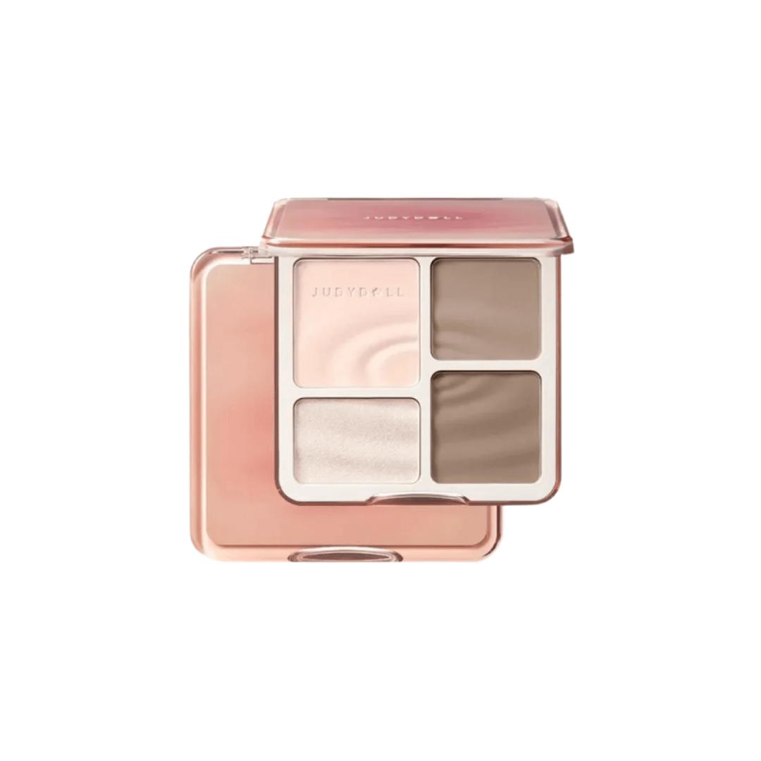 

Judydoll 2 IN 1 Highlighter Contour Palette #01 Waves 9 g - paleta do konturowania i rozświetlania chłodna