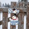 Decorative Hello Winter Christmas Hanging Sign Cute Winter Welcome Sign Home Decoration