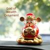 Chinese Style God of Fortune Sculpture Wealth Attracting Treasure Car Ornament  Office