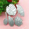 Carbon Steel DIY Lotuses Flower Leaf &  Cutting Dies Embossing Stencils Template for Decorative Paper Album Card
