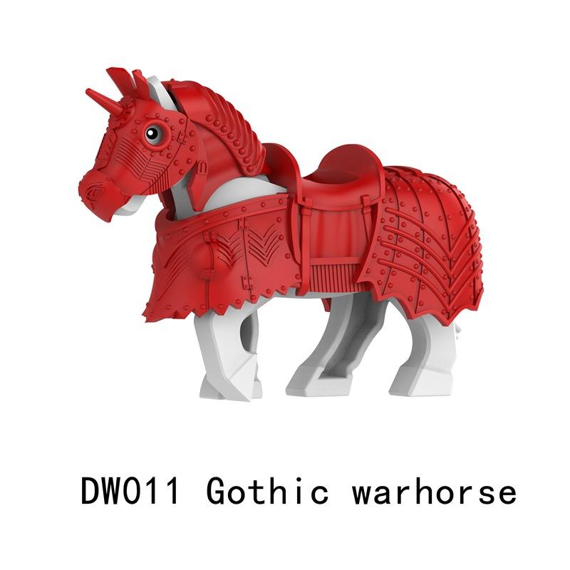 Medieval Accessories Building Blocks Soldiers Weapons Military Flags Mount War Horses Orc Mount Flags Wolf Bricks Kids Toys Gift