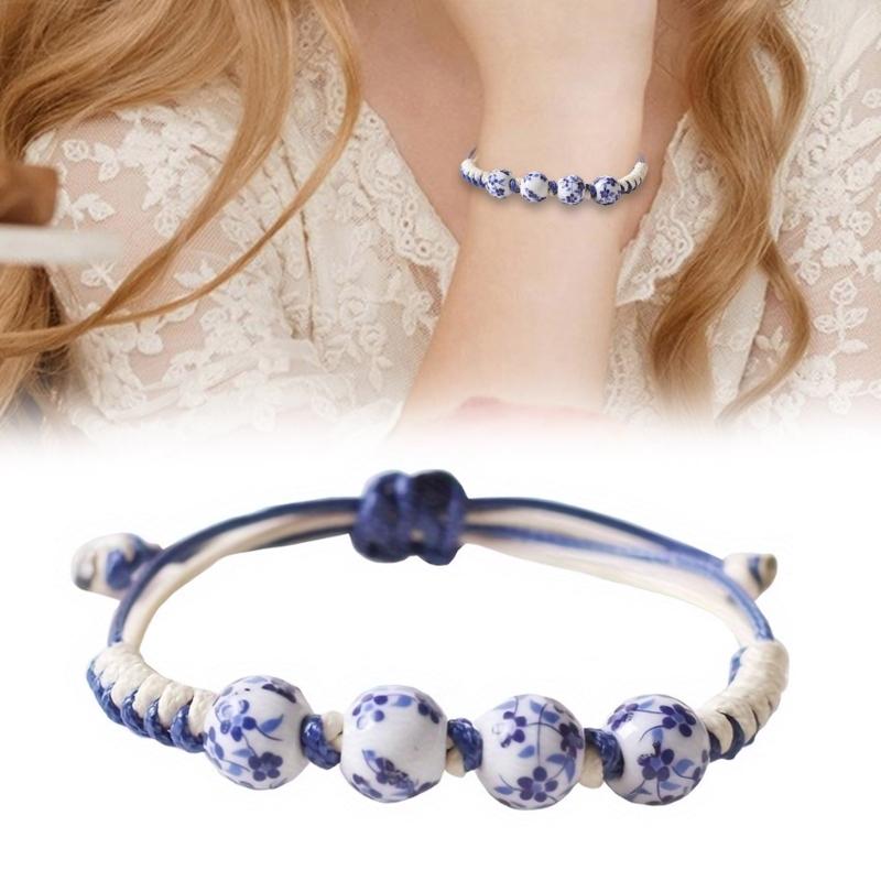 Elegant Ceramic Bead Bracelet Showcasing Traditional Craftsmanship And Modern Designs for Unique Oriental Aesthetic