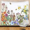 Blomma Bi Tapestry Väggbonad Bohemisk Tropisk Växt Hippie Bohemisk Sovsal Modern Stil Bakgrundsduk Dekor