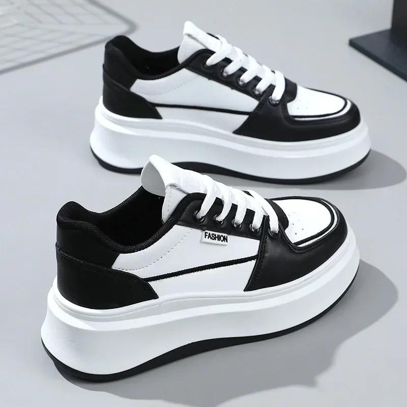 Women Sneakers Zapatillas Mujer White New Fashion Casual Sports Shoes Women Lace-up Mesh Breathable Women's Running Shoes