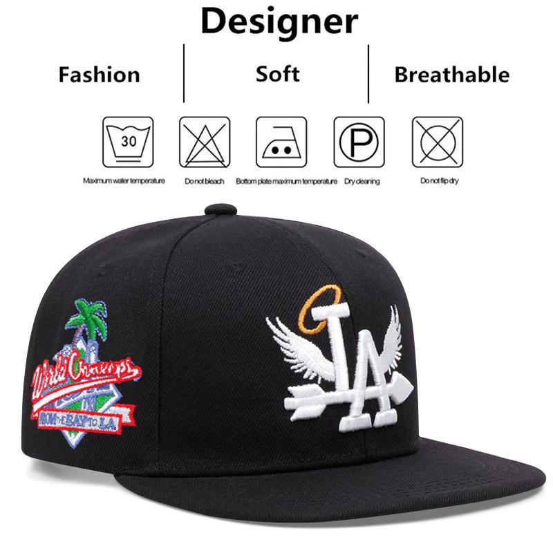 Nuovo Cappellino da Baseball alla Moda LA Wings per Uomo Rete Pesca Snapback Traspirante Cappelli Trucker per Donna Cappellini Regolabile