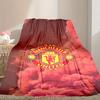 1pc Comfortable Home Print Throw Blanket, Manchester United Manchester City Blanket For Bed and Sofa Use, Special Present For Family