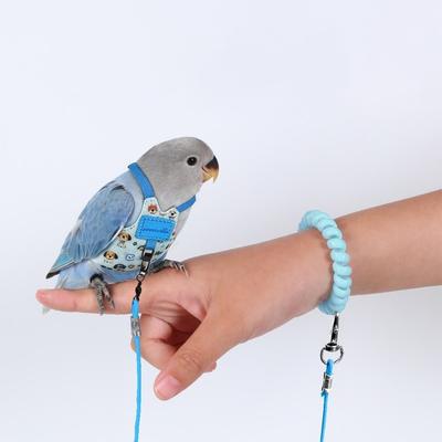 Nieuw Ademend Papegaai Vliegharnas Verstelbaar Comfortabel Vogel Vliegpak Anti-Bijt Vogel Looplijn Kleine Papegaaien