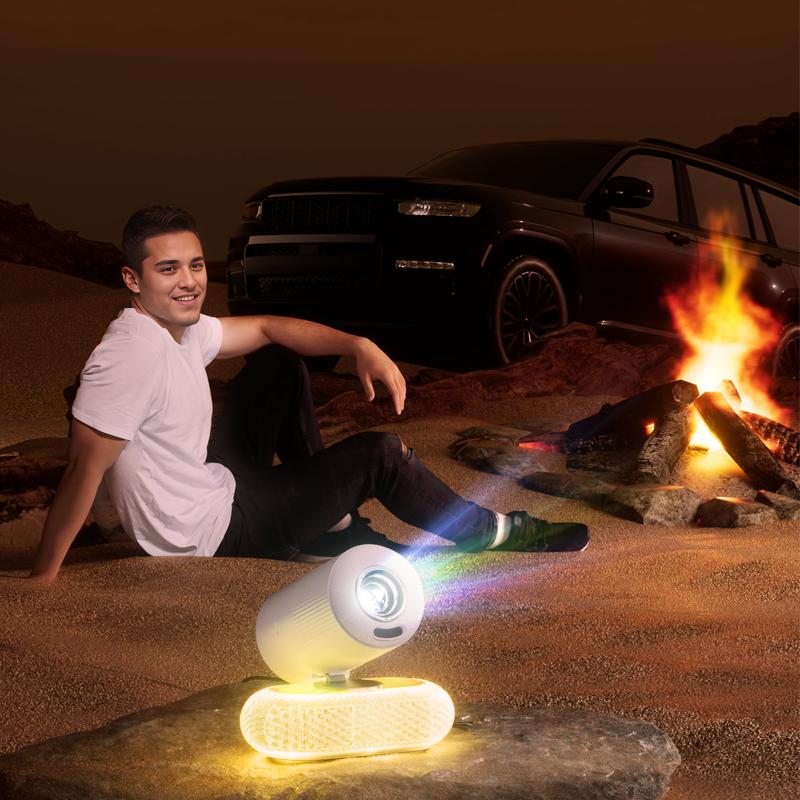 Vivicine Nejnovější YT900 Android 13 1920x1080p Full HD 1080p projektor pro domácí kino, Automatické ostření, Automatická korekce lichoběžníkového zkreslení