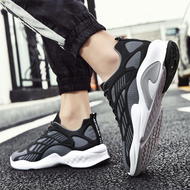Men's Shoes 2024 Spring New Running Shoes Flying Woven Fashion Korean Version Men's Shoes Casual Trendy Shoes Men's Sports