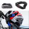 Motorcycle Bicycle Anti-Theft Chain 4-Digit Password Combination Helmet Lock Safety Portable Cable Lock Durable Wire Rope