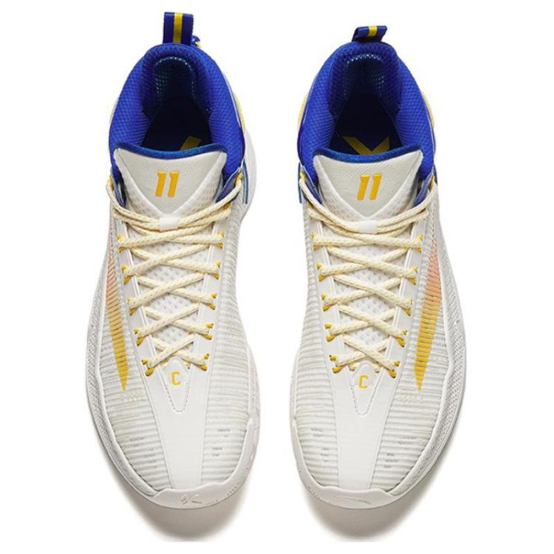 Anta KT9 Comfortable Simple Shock Absorption Wear-Resistant Low-Top Basketball Shoes Men Sneaker White Blue 112421101-5
