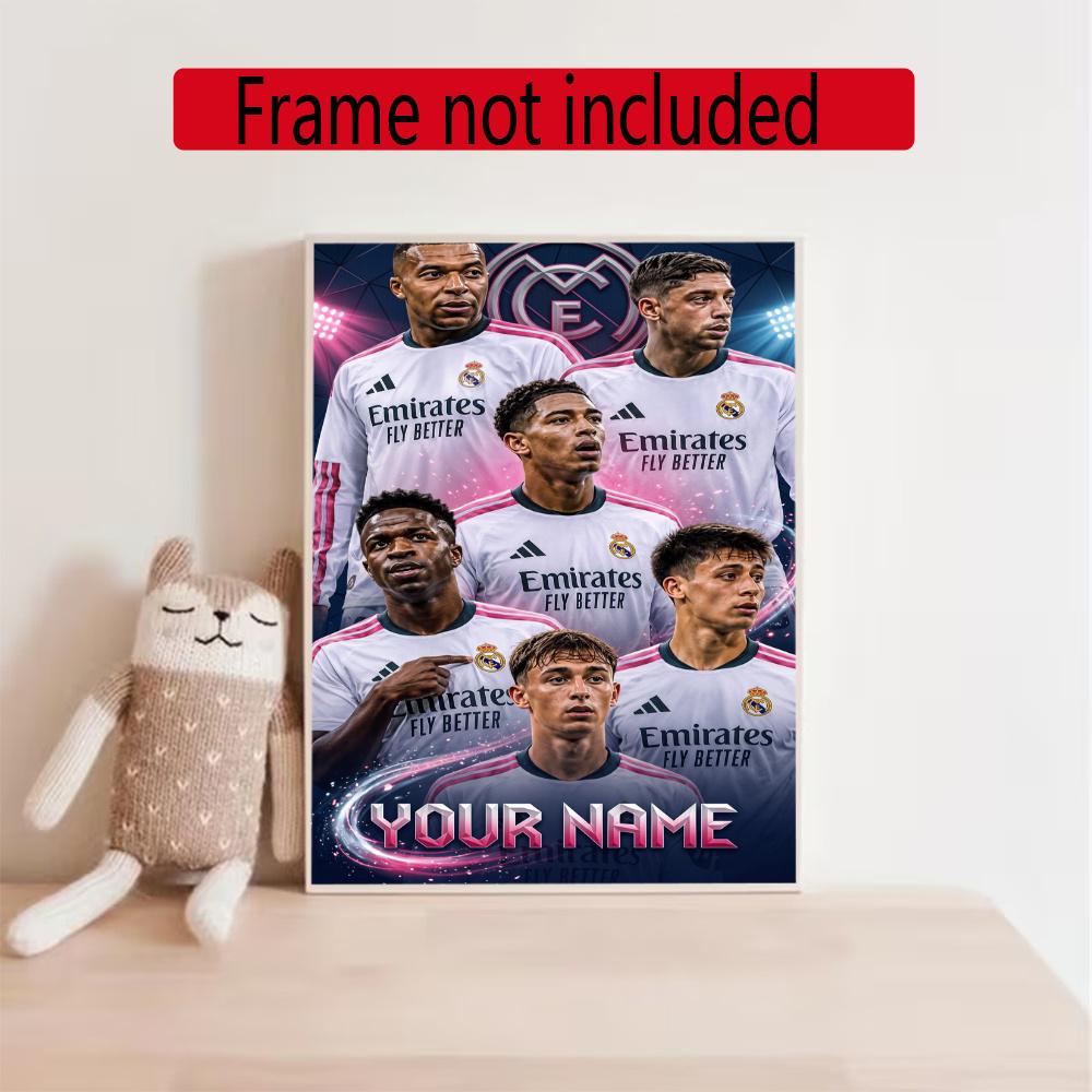 Mbappe Personalized Text Diamond Painting Round Diamond Mosaic Rhinestones Diamond Embroidery Craft Kit Wall Decor Without Frame
