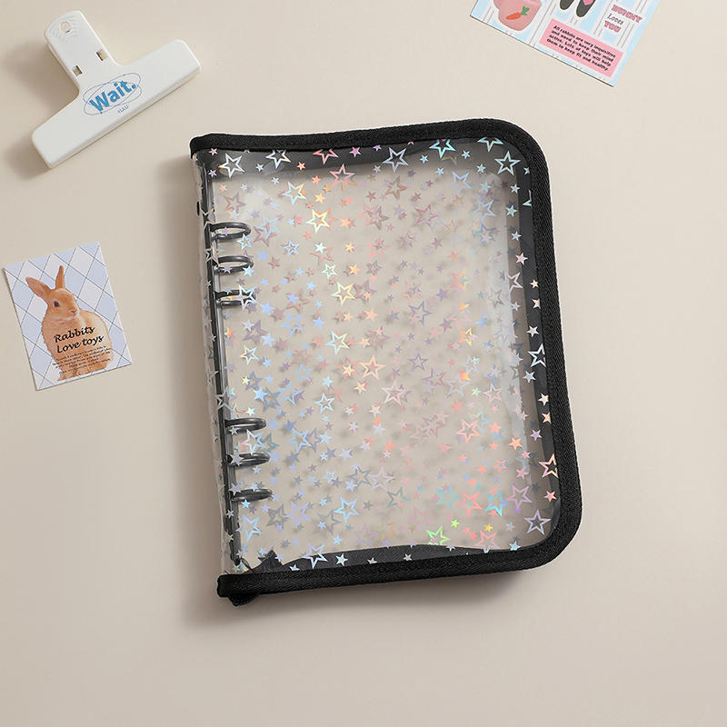 A5 Star Photocard Binder Shinning Protective Sleeves Clear Refillable Notebook Shell Binder Photocard Album 10 Inner Pages High Quality