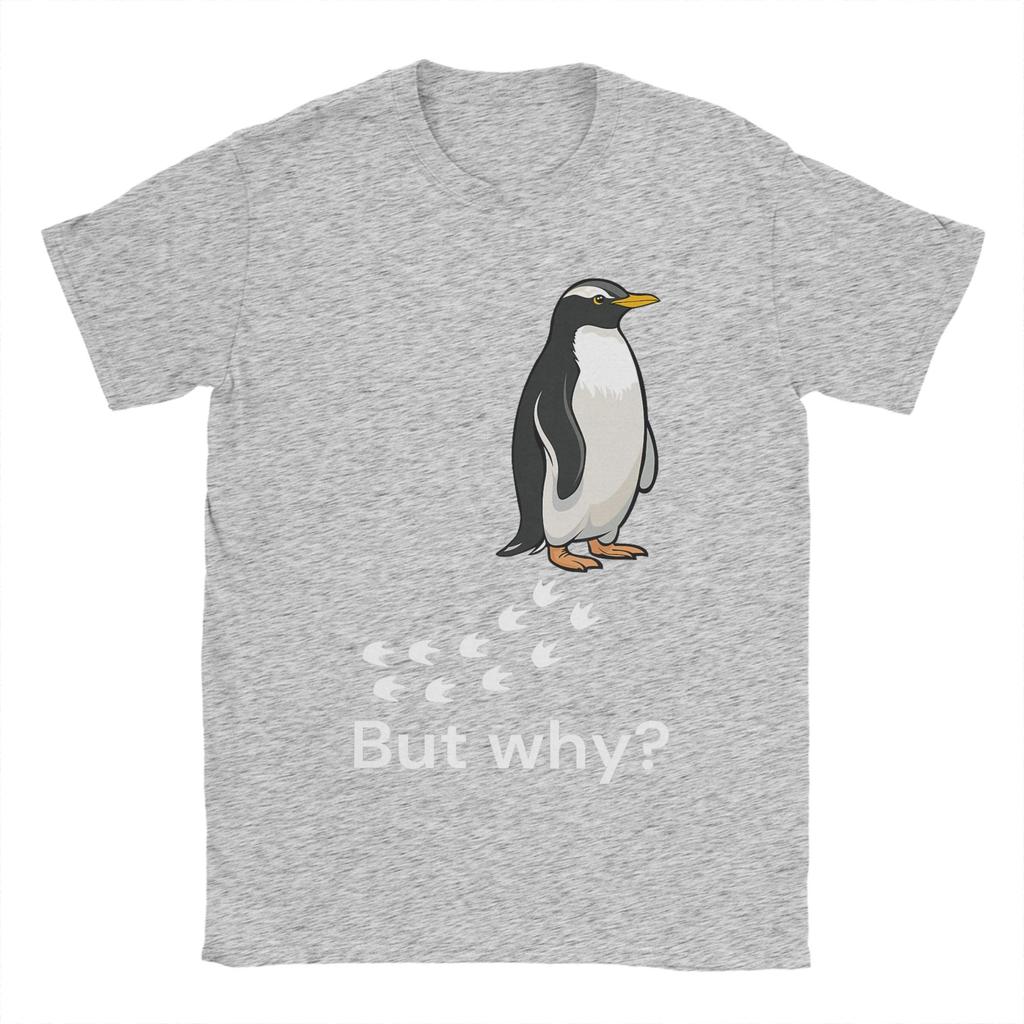 Nihilist Penguin But Why Cute T Shirt Summer Cool T Shirts Unisex 100 Cotton Crew Neck Plus Size Tees Short Sleeve Awesome Tops