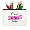 Thanks Atsem French Print Woman Makeup Wash Pouch Storage Bag Makeup Bag School Stationery Supplies Pencil Case Travel Best Gift