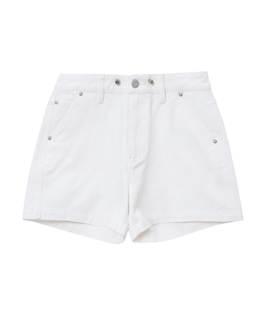 Syupeodeulai Women'S Logo Stitch Shorts Off-White Sdfltcq55Owh