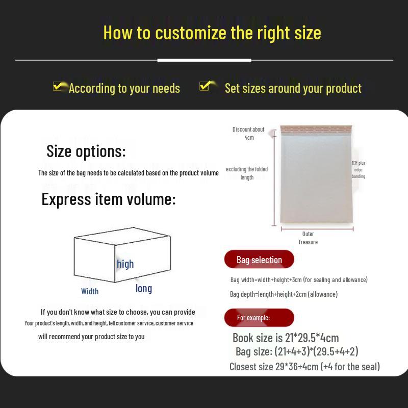 Waterproof White Kraft Bubble Mailer - Shockproof, Self-Adhesive Packaging for Clothing.