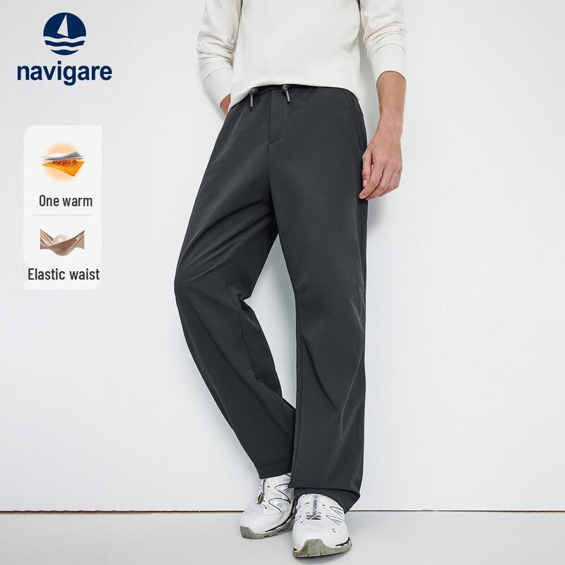 

Navigare Men s Fleece-Lined Wide-Leg Casual Pants L