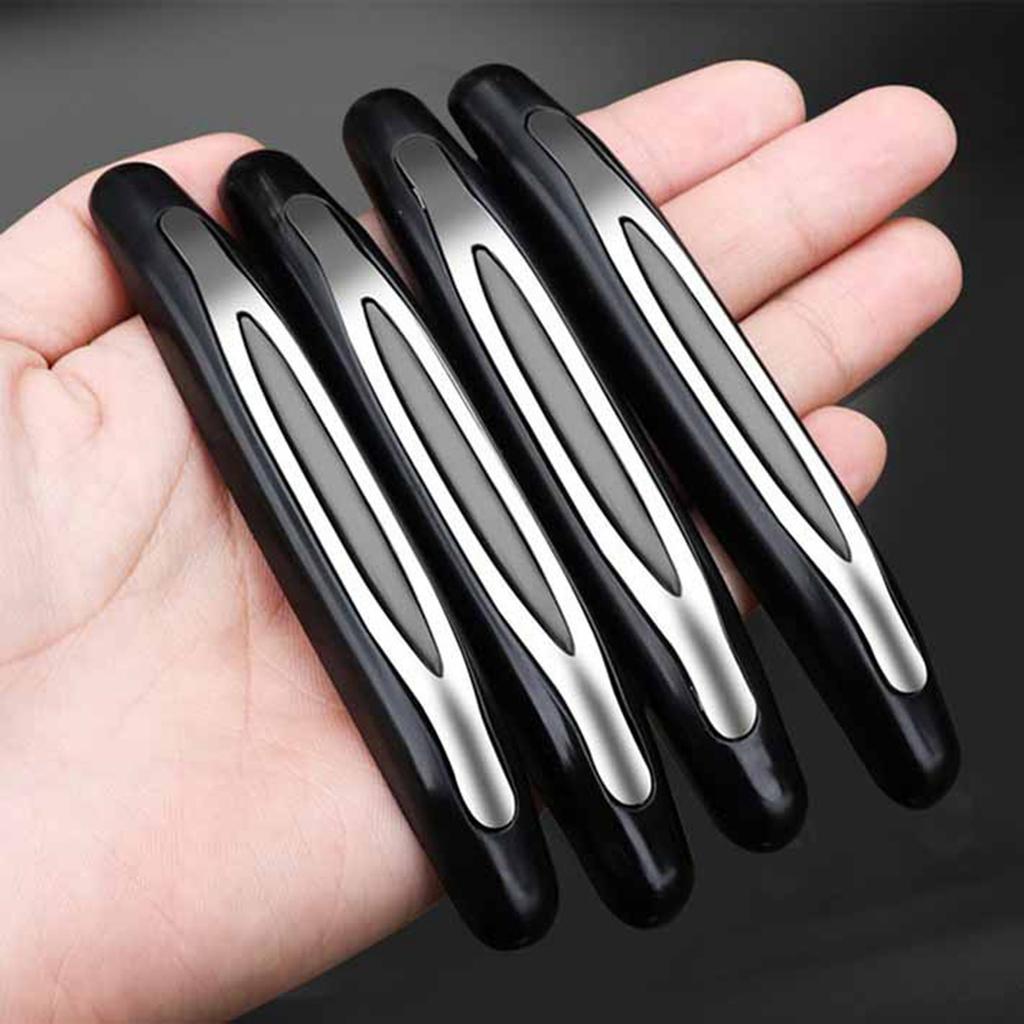 4 Stück 110x15mm Autotürkantenschutz Zierleiste Stoß Kratzschutz Dekorative PVC-Leiste Schwarz für Auto Limousine LKW SUV