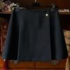In Stock: Elegant One-Piece Pleated Short Skirt with Chic Metal Buckle for Women