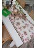 Imanqi Yun Pink Floral Embroidered Tablecloth and Cake Photography Backdrop