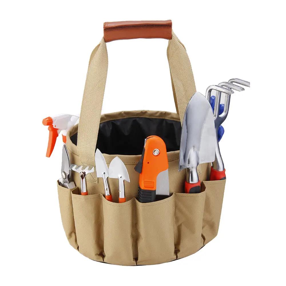 Gartengeräte-Set zum Graben, Pflanzen, Beschneiden, Gartenset mit strapazierfähiger Tasche, Handschuhen, Geschenkbox, Ideale Gartengeschenke -001