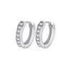 S925 Sterling Silver Diamond Ear Cuffs - 2026 Elegant Japanese Korean Style Simple Hoop Earrings for Women