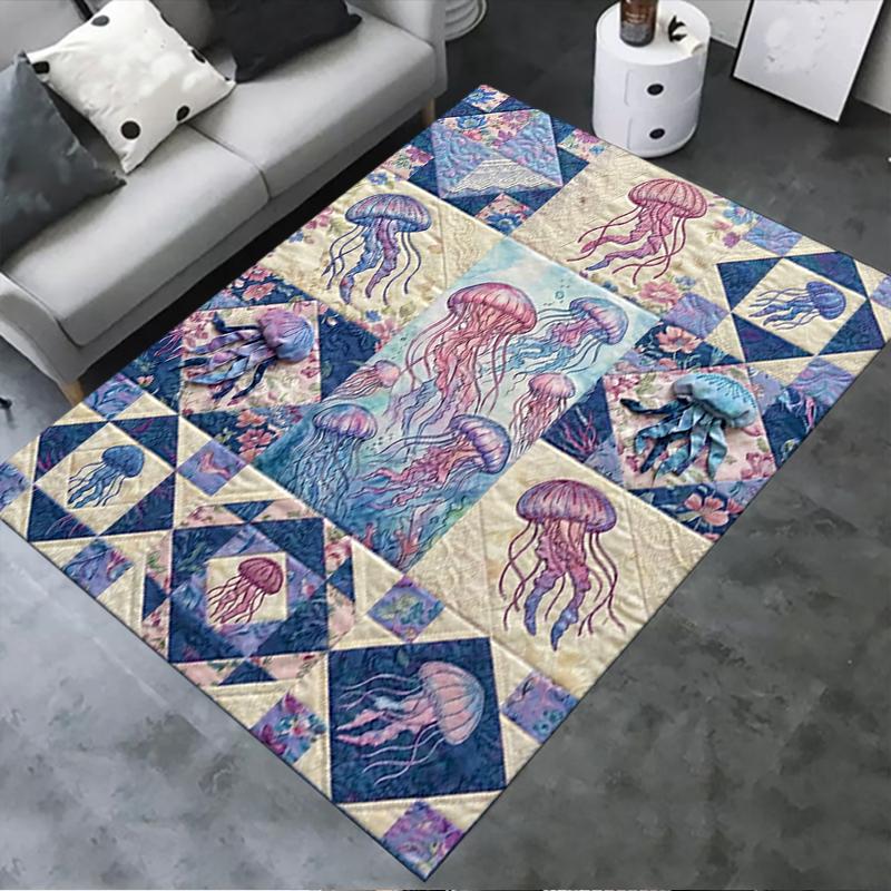 

2025 New Ocean Retro Carpet Rug for Living Room Bedroom Home Sofa Decoration,Kids play Non-slip Floor Mat80 40x60cm( 15x23in )
