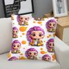 Hasbro Kpop Style Throw Pillow Decorative Cushion Chibi Anime Girl Collage Print Soft Pillow For Sofa Bedroom Perfect Gift For Teens