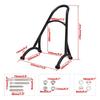 Motorrad Zubehör Abnehmbare Sozius Sissy Bar Rückenlehne Metall Schwarz/Chrom Für 2004-2017 HARLEY SPORTSTER XL 883/1200