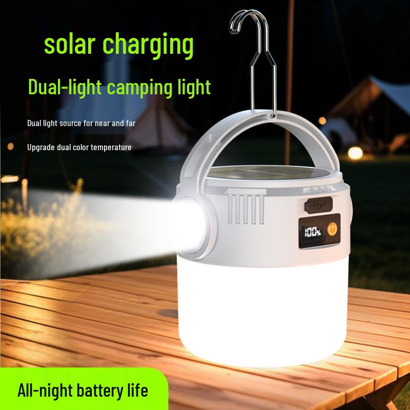 Solar Camping Light with Ultra-Long Battery for Outdoor, Market Stall, Tent, and Emergency Use