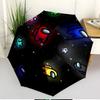 Among Us Print Automatic Open Close Umbrella, Portable Foldable Umbrella, for Outdoor Commute Camping Trip, Ideal Birthday Gift