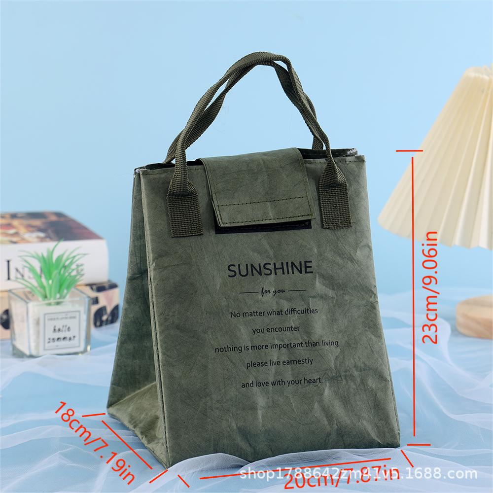 Isolierte Tyvek-Lunchtasche - Individuelle Kraftpapier-Bento-Tasche für Büroangestellte