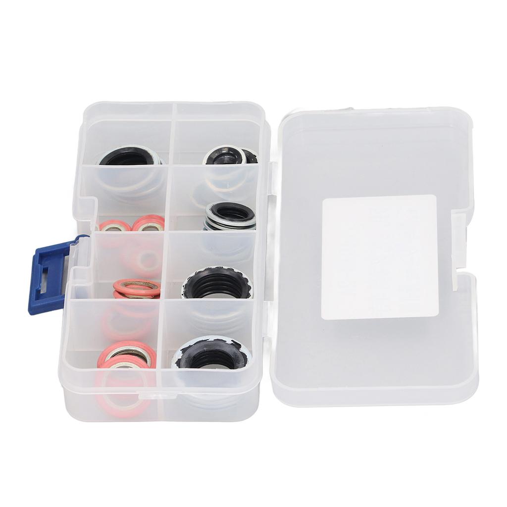 40PCs Air Conditioner System Seal O Ring Air Conditioning Gasket Kit AC Compressor Port Seal Washer Kit