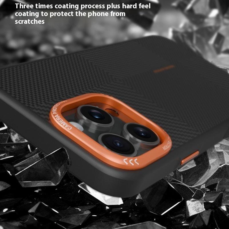 For iPhone 15 Pro Case Textured TPU PC Phone Back Cover Anti Fingerprint Shockproof