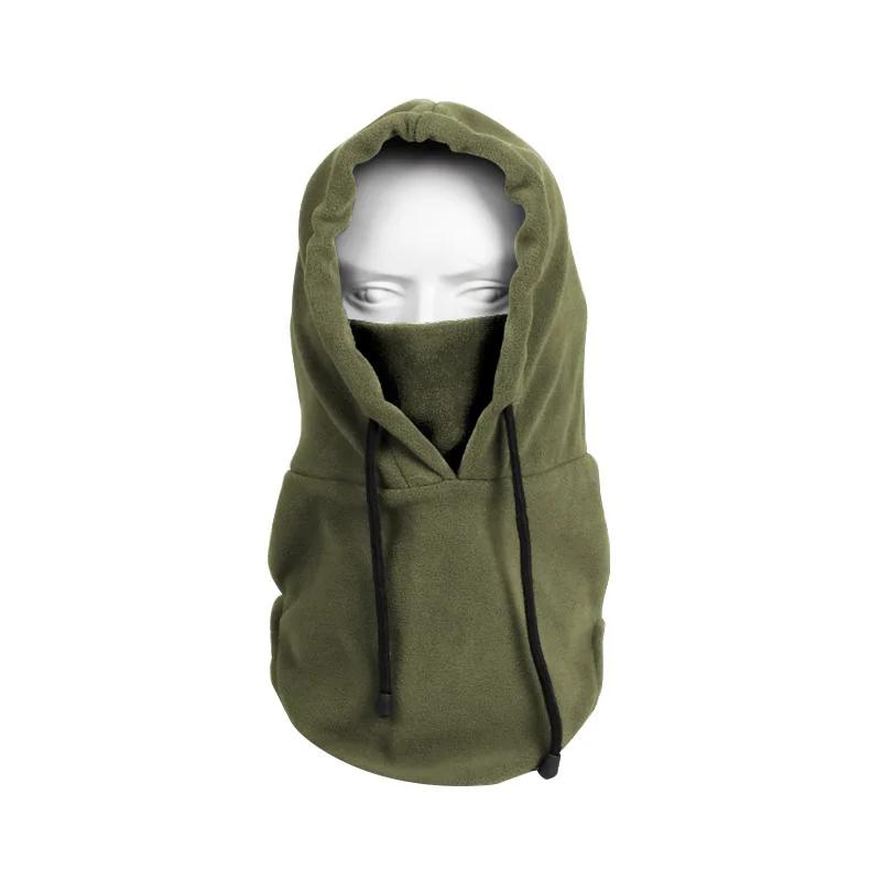 

1Pc 3-In-1 Winter Thermal Fleece Hat & Face Mask & Neck Hood 360° Windproof Warmer Balaclava for Men Women Outdoor Sport Cycling армия зеленый