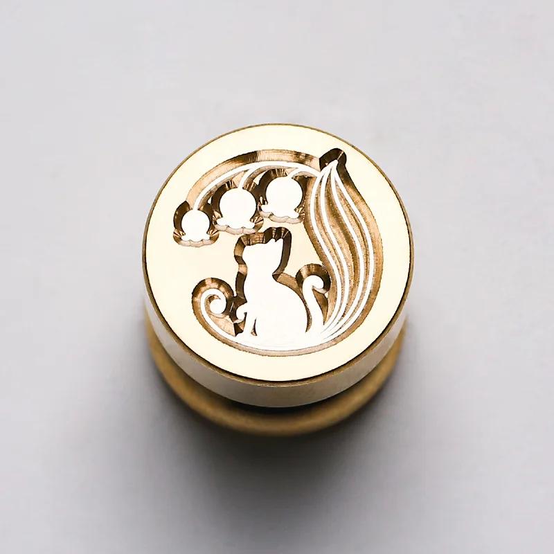 Seal Wax Seal Stamps Head Stamp Retro Metal Plant Seal Floral Plants Scrapbooking Stamps Craft Diy Wedding Decorative Invitation